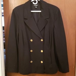 Womens Double-Breasted Blazer, Roz & Ali, Sz 2X